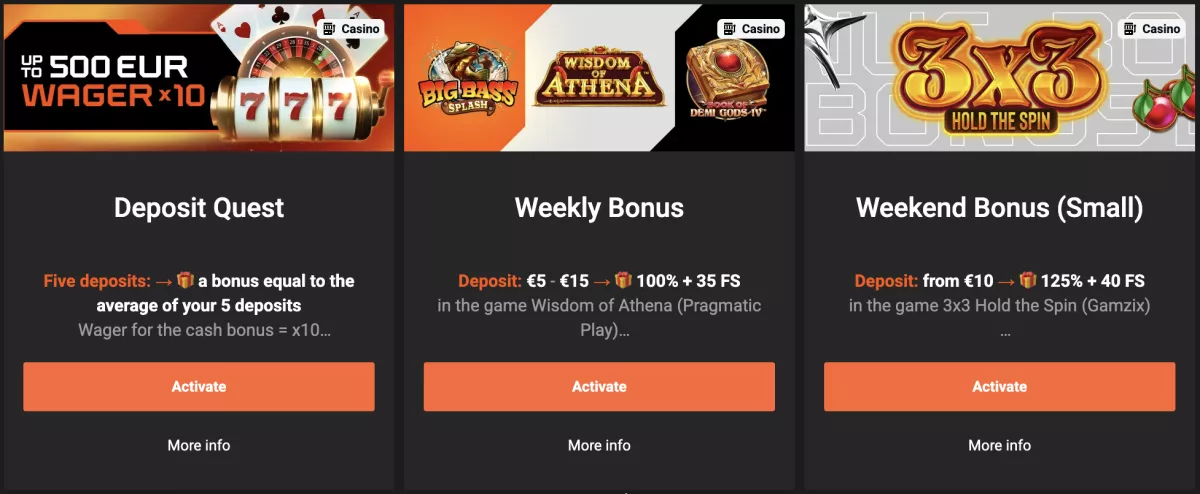 GGBET Bonuses